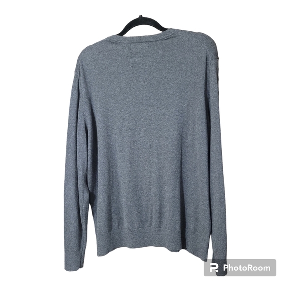 Banana Republic men's dark grey long sleeve vneck pullover sweater - Picture 3 of 7